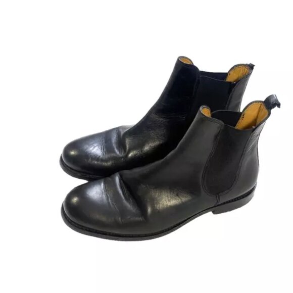 Bowen Womens Chelsea Boots Black Leather US 7.5 UK 6.5 Ankle Booties Spain Luxe - Picture 2 of 13